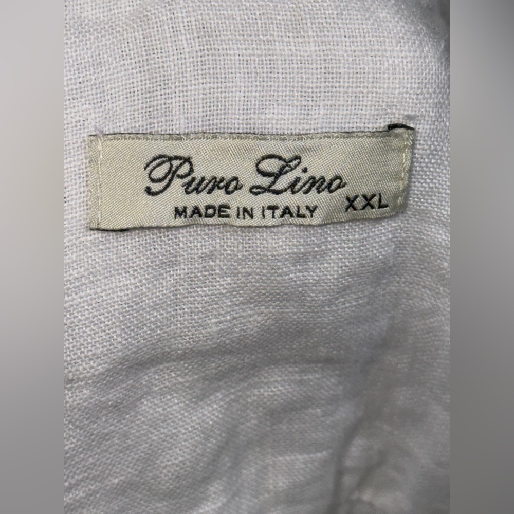 Puro Lino 100%‎ Linen Button Up Made Italy - Picture 3 of 6